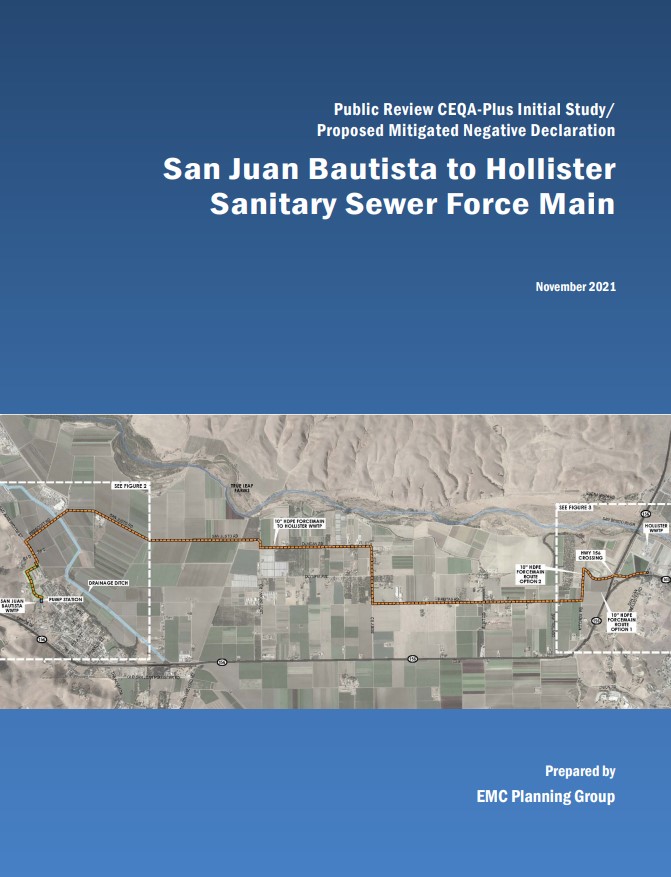 SJB to Hollister Sanitary Sewer Force Main Document 